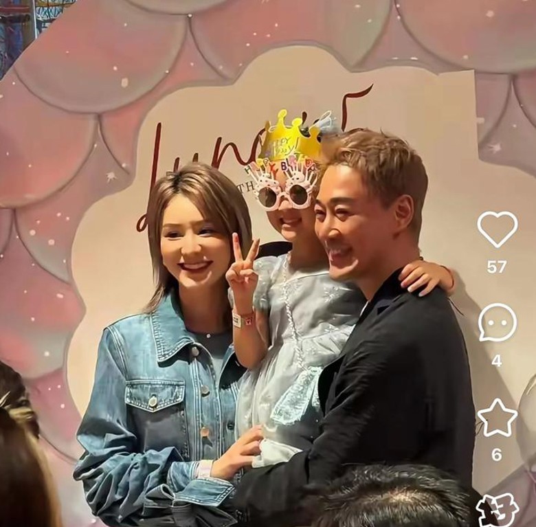 林峯為女兒在上海辦生日會，迎接5歲生日。