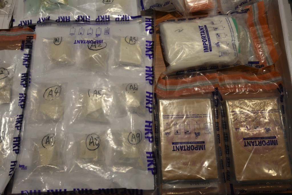 警方檢獲市值逾200萬元的毒品。