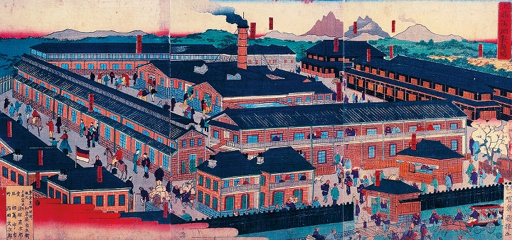 當年的富岡製糸場規模宏大，曾是世界最大製絲工廠。