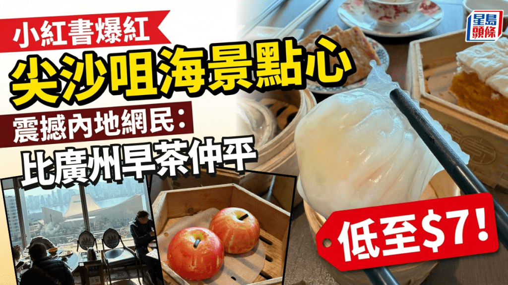尖沙咀$7海景點心震撼內地網民！大呼「消費觀崩塌」：離譜，比廣州早茶仲平！