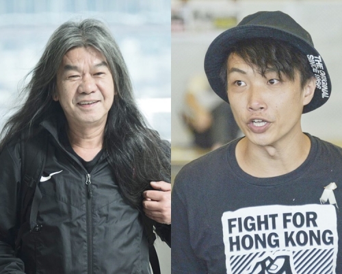 梁國雄(左)及岑子杰(右)宣佈參與初選。資料圖片