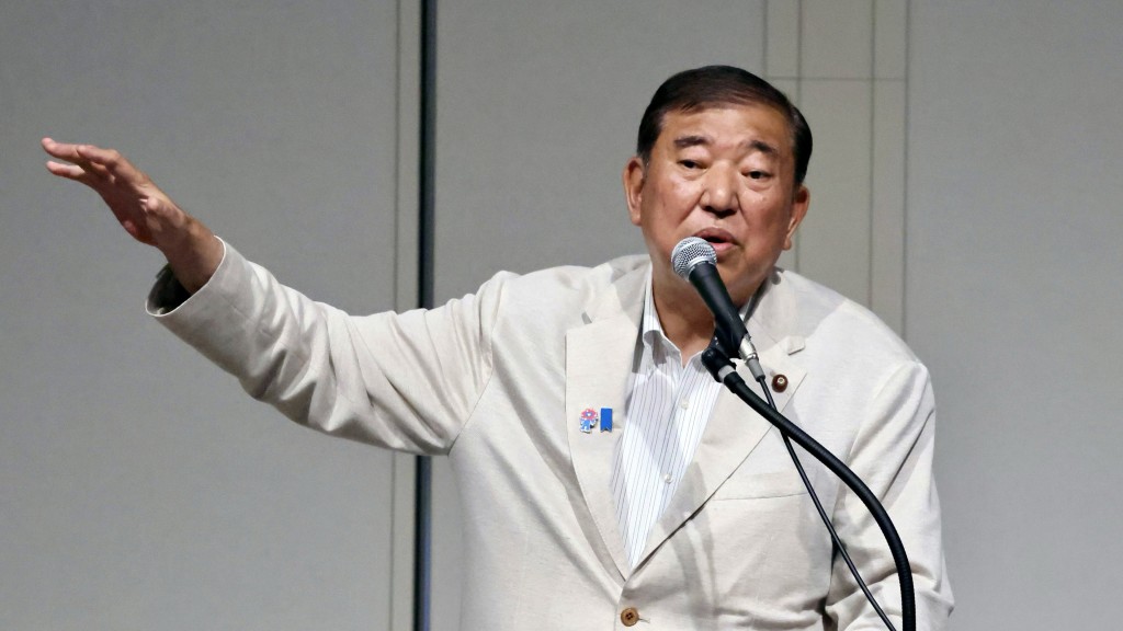 石破茂在長崎市為參院選舉助選拉票。 路透社 石破茂在長崎市為參院選舉助選拉票。 路透社