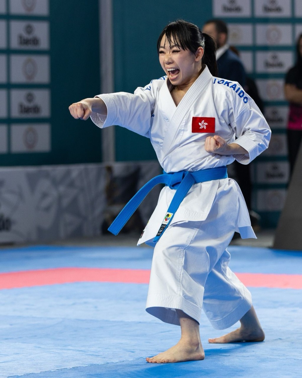 曾講過恨做世界冠軍的Grace,今季成績十分好,已包辦亞洲冠軍及世界運動會冠軍,亦是年終世一,只差世界冠軍這頭銜。 WKF FB圖 曾講過恨做世界冠軍的Grace,今季成績十分好,已包辦亞洲冠軍及世界運動會冠軍,亦是年終世一,只差世界冠軍這頭銜。 WKF FB圖