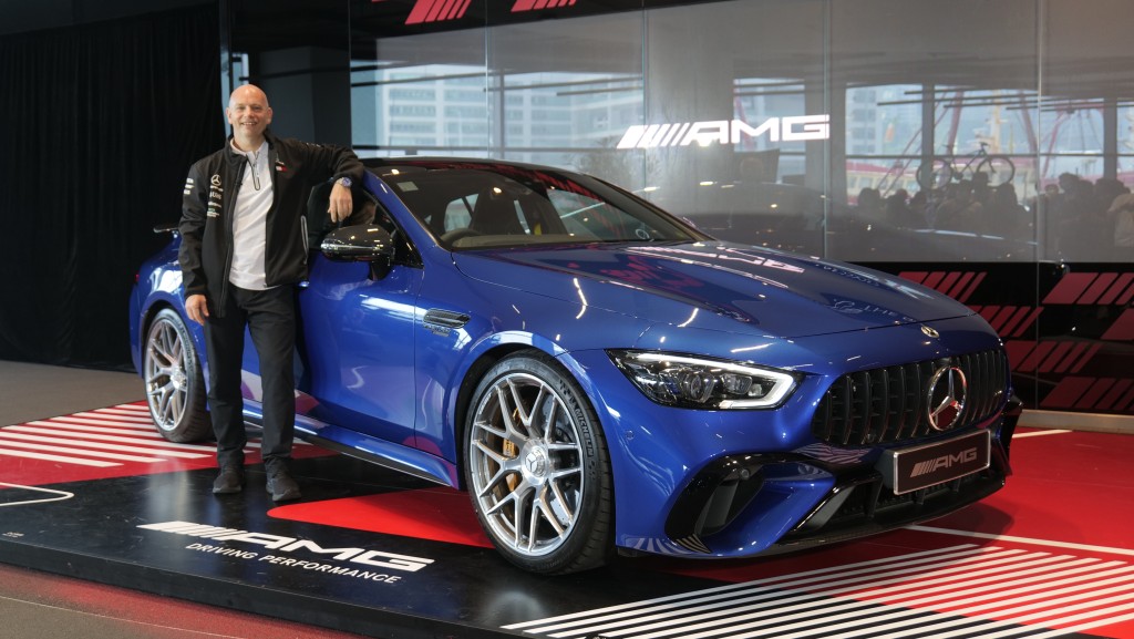 ●Mercedes-Benz HK行政總裁Andreas Buchenthal親自向傳媒介紹新車特色。