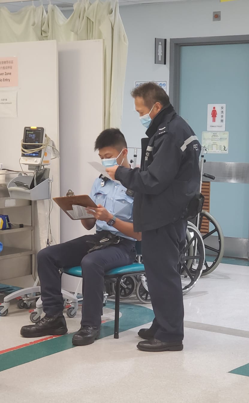 警員於醫院調查。