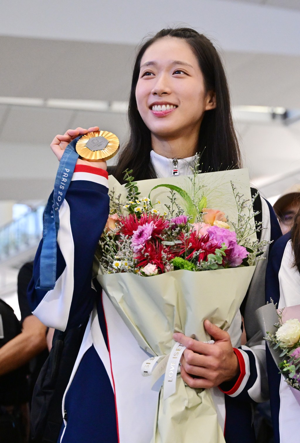 江旻憓在巴黎奧運女子重劍取得金牌。資料圖片