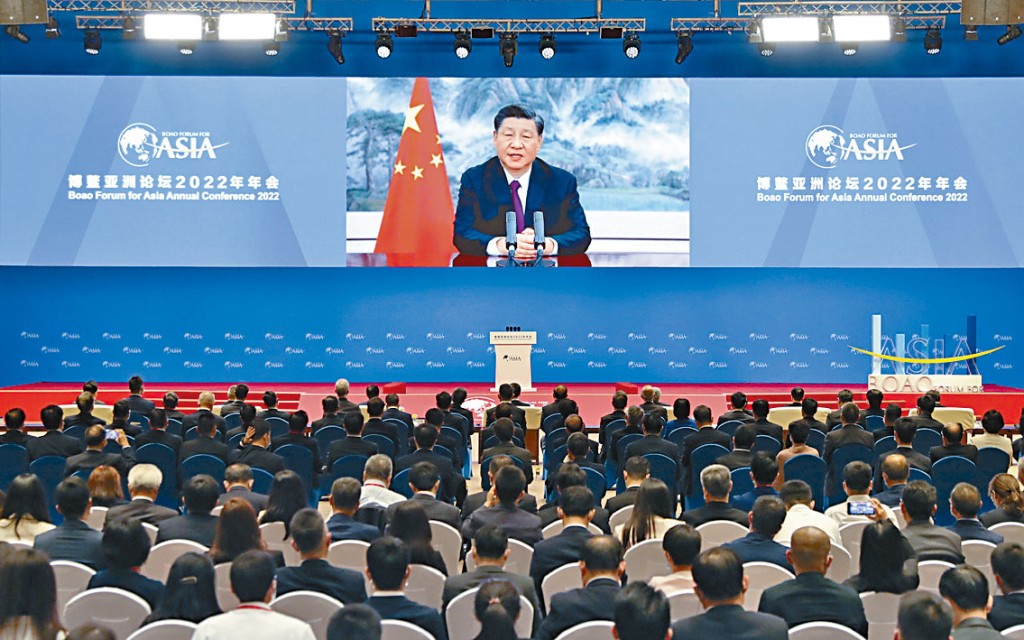 習近平昨天為博鰲論壇開幕式發表演講。