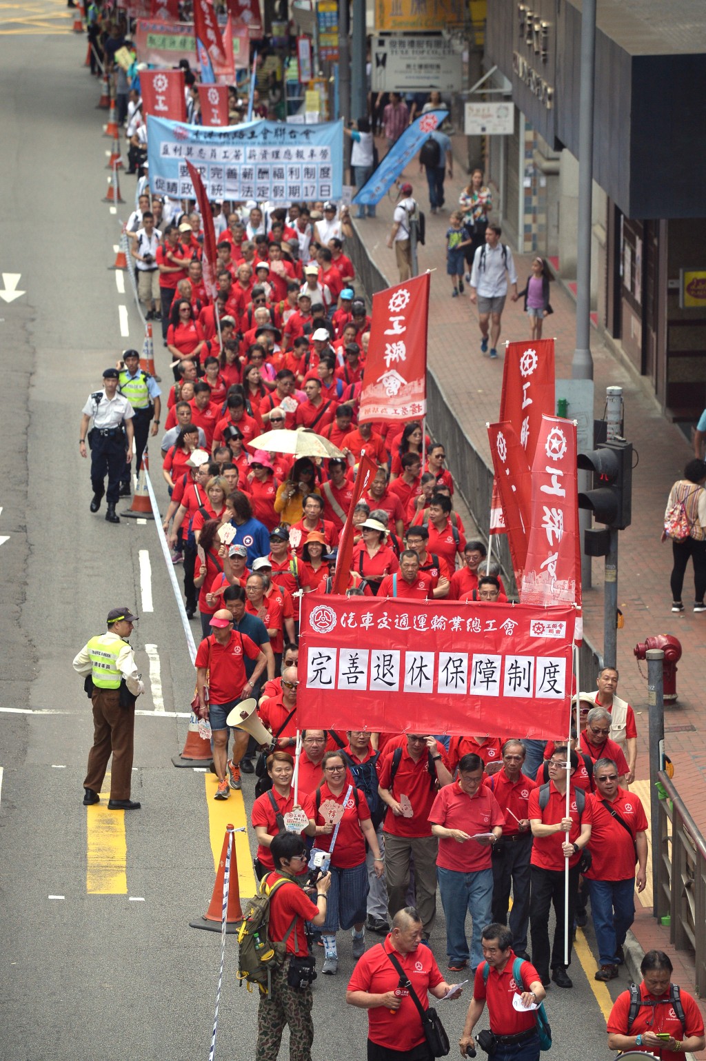 工聯會過去多年都有舉辦五一遊行及集會。資料圖片