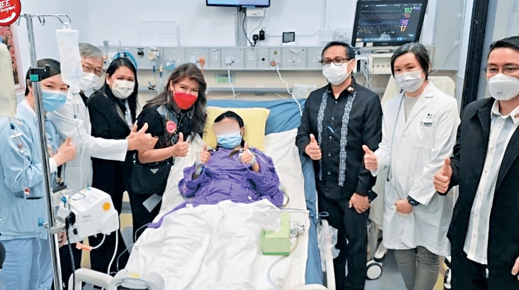 菲律賓參議員Imee R. Marcos到聯合醫院探望Rhodora。