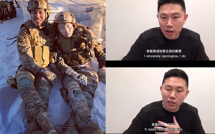 電影《魔物獵人》被指涉辱華及有種族歧視言論，有份主演的MC Jin昨晚在IG拍片及撰寫千字文解釋事件。