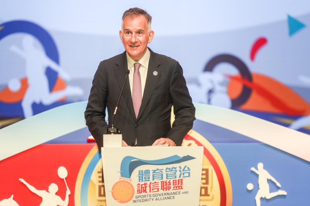 香港公司治理公會會長司馬志出席啟動禮。何家豪攝 香港公司治理公會會長司馬志出席啟動禮。何家豪攝