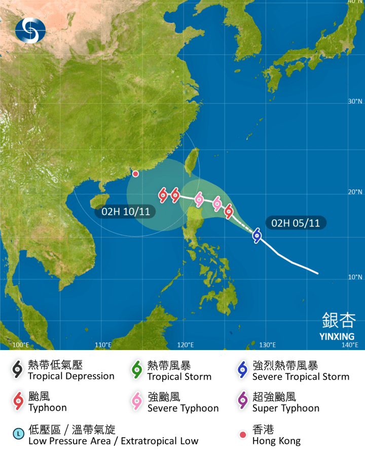 天文台路徑預測。