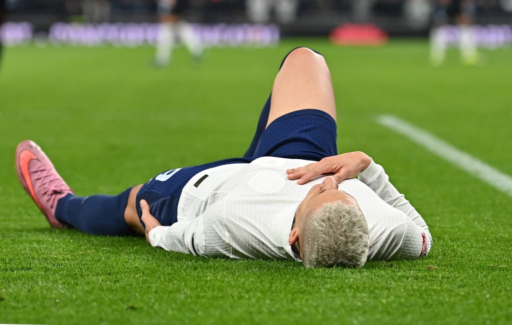 李察利臣需要缺阵7周。法新社