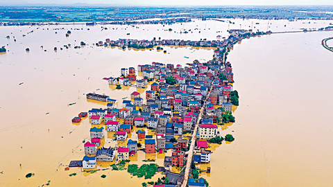 江西洪灾。网图