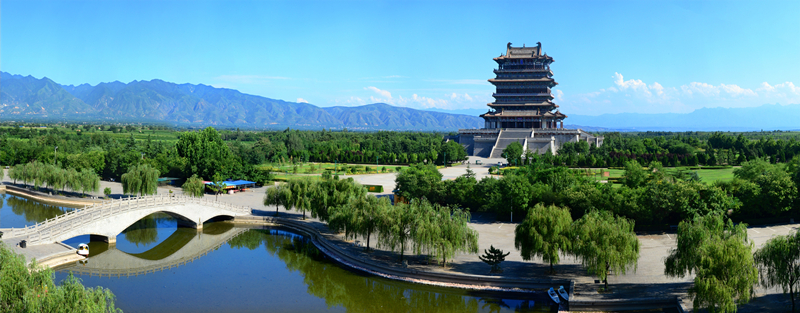 山西永济的鹳雀楼（人民网山西频道图片）