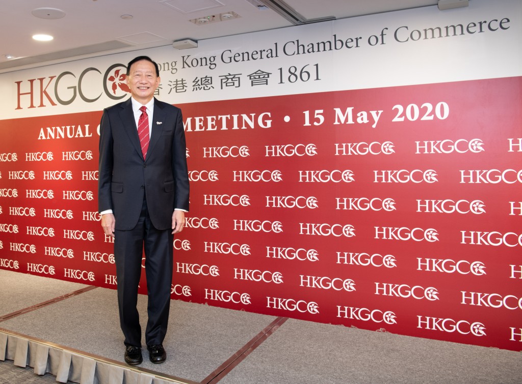 王冬勝當選香港總商會新一屆主席。總商會提供