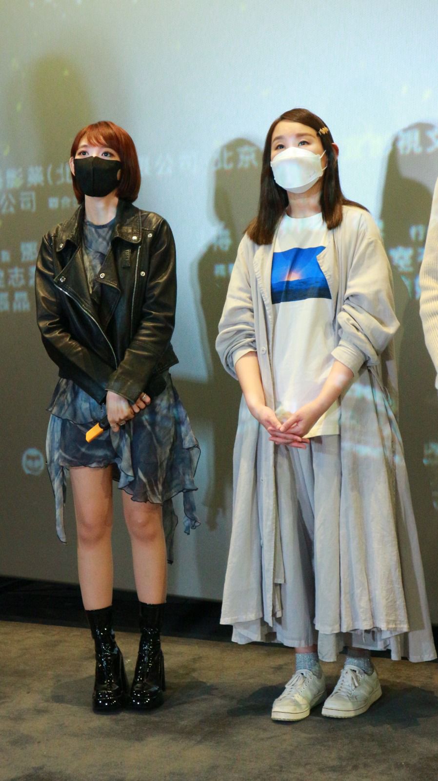 林明禎和王菀之昨日為兩部電影謝票。
