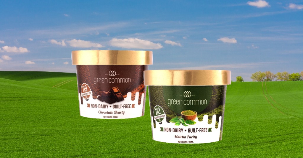 7-Eleven引入Green Common的窩心巧克力(左)及醇之抹茶(右)無奶冰凍甜點。 7-Eleven引入Green Common的窩心巧克力(左)及醇之抹茶(右)無奶冰凍甜點。