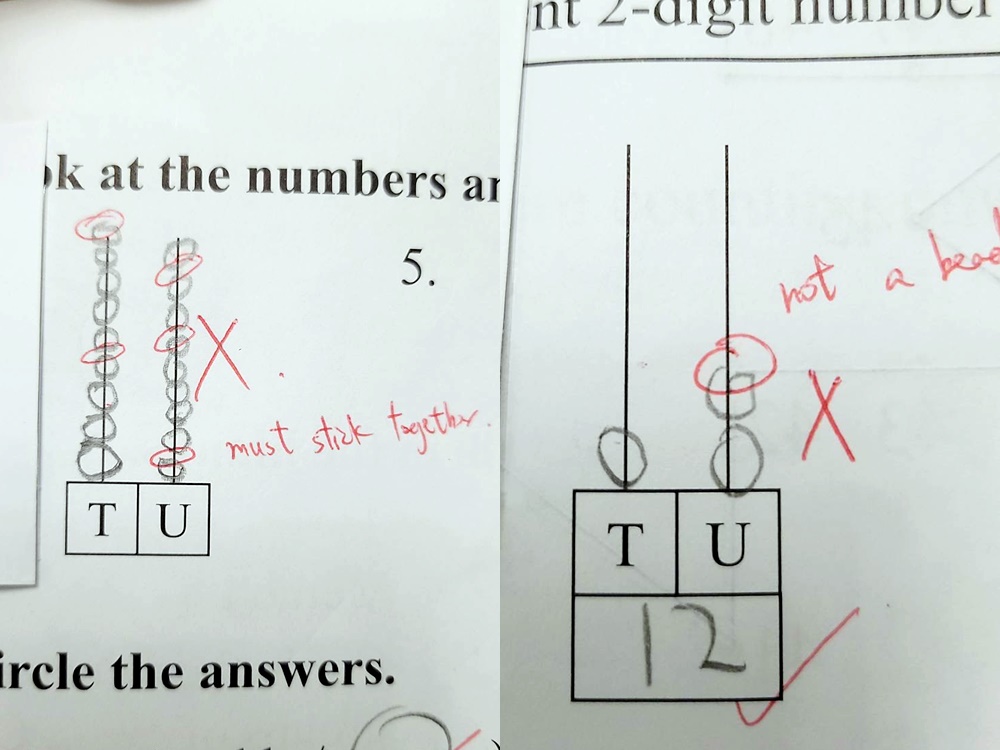 小学数学功课因画圈唔够圆被当错误，网民批老师矫枉过正。连登图片