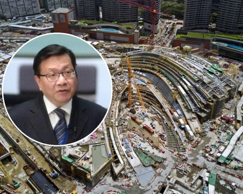 張炳良(小圖)拒回應會否在任內公布高鐵一地兩檢安排。
