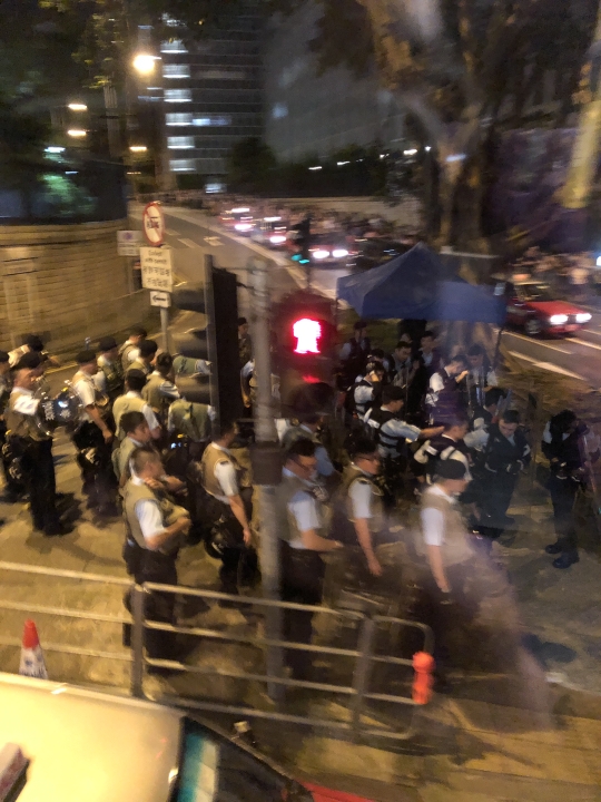 有在場人士指,發現有防暴警察到場。連登圖片