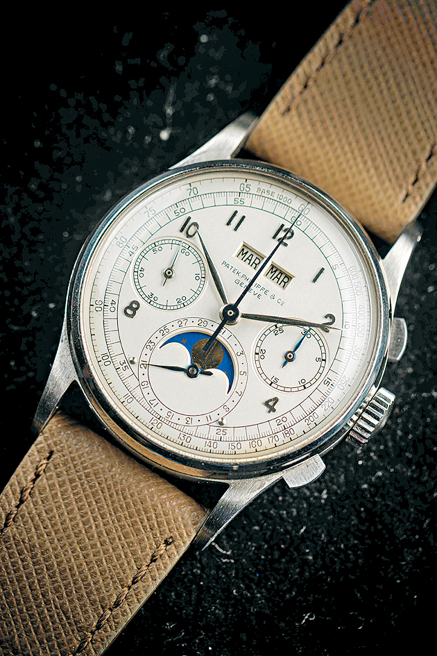 史上最貴腕錶拍賣紀錄被1.37億港元的百達翡麗1518打破。資料圖片