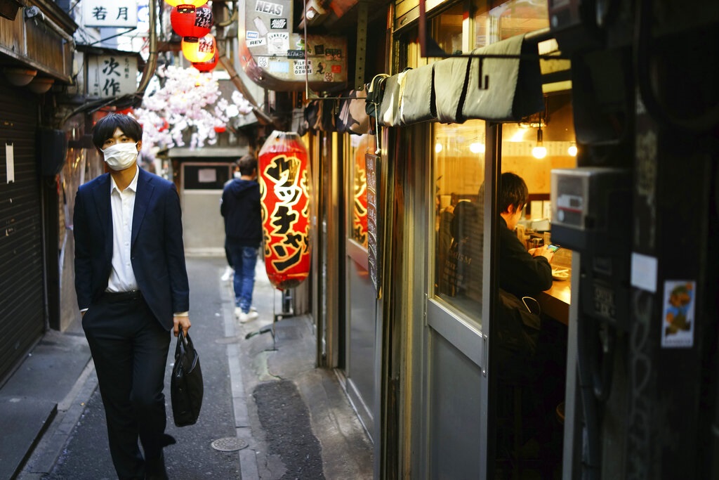 日本疫情繼續擴大。AP圖片