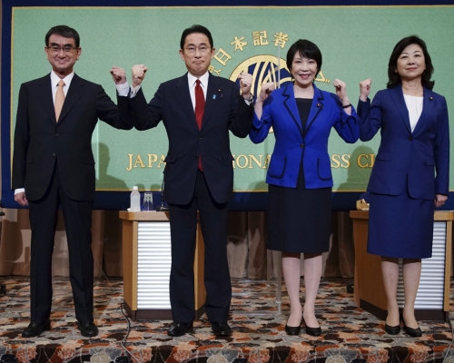 自民黨總裁選舉將於本月29日選出新總裁。AP圖片