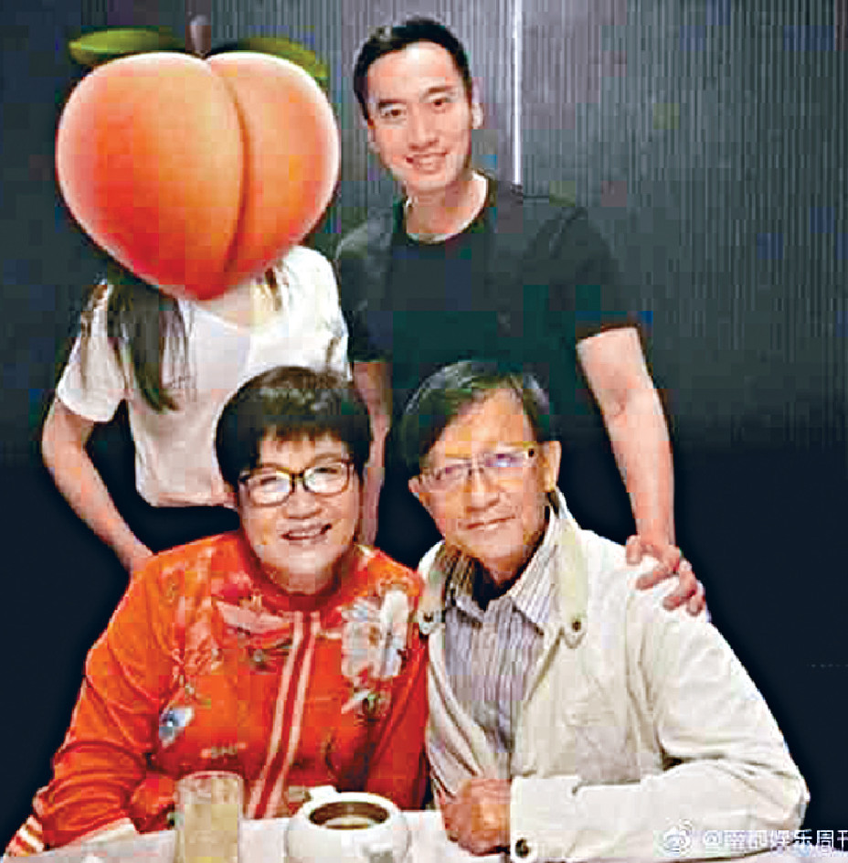 ■去年七夕，賴弘國公開與Alice合照，但就遮住了她的樣子。