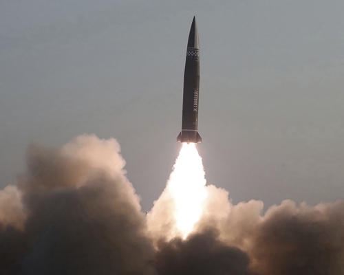 朝中社指北韓成功試射長程巡航導彈。AP資料圖片