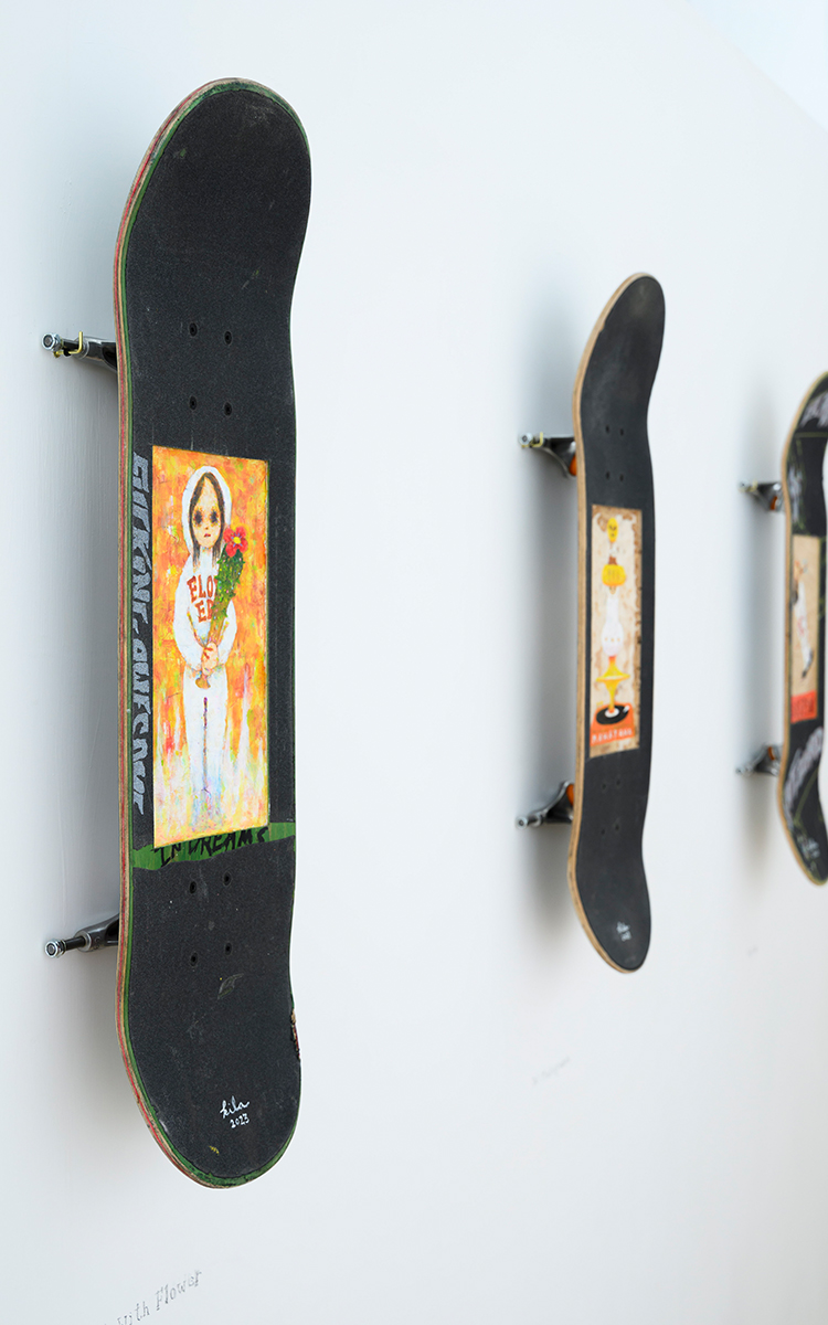 本地藝術家章柱基以學習滑板中的挫敗和體驗為創作靈感（圖片來源：海港城）