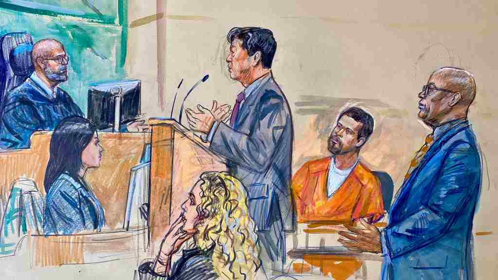 31歲被告艾倫（Cole Tomas Allen）出庭時身穿橙色囚衣，由代表律師代為提出不認罪答辯。美聯社