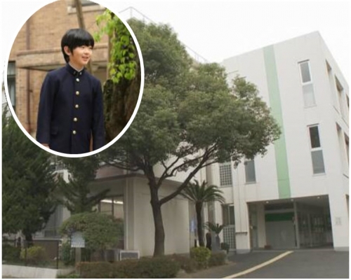 不明男子持刀闖入文仁親王長子悠仁(小圖)就讀的學校。網圖