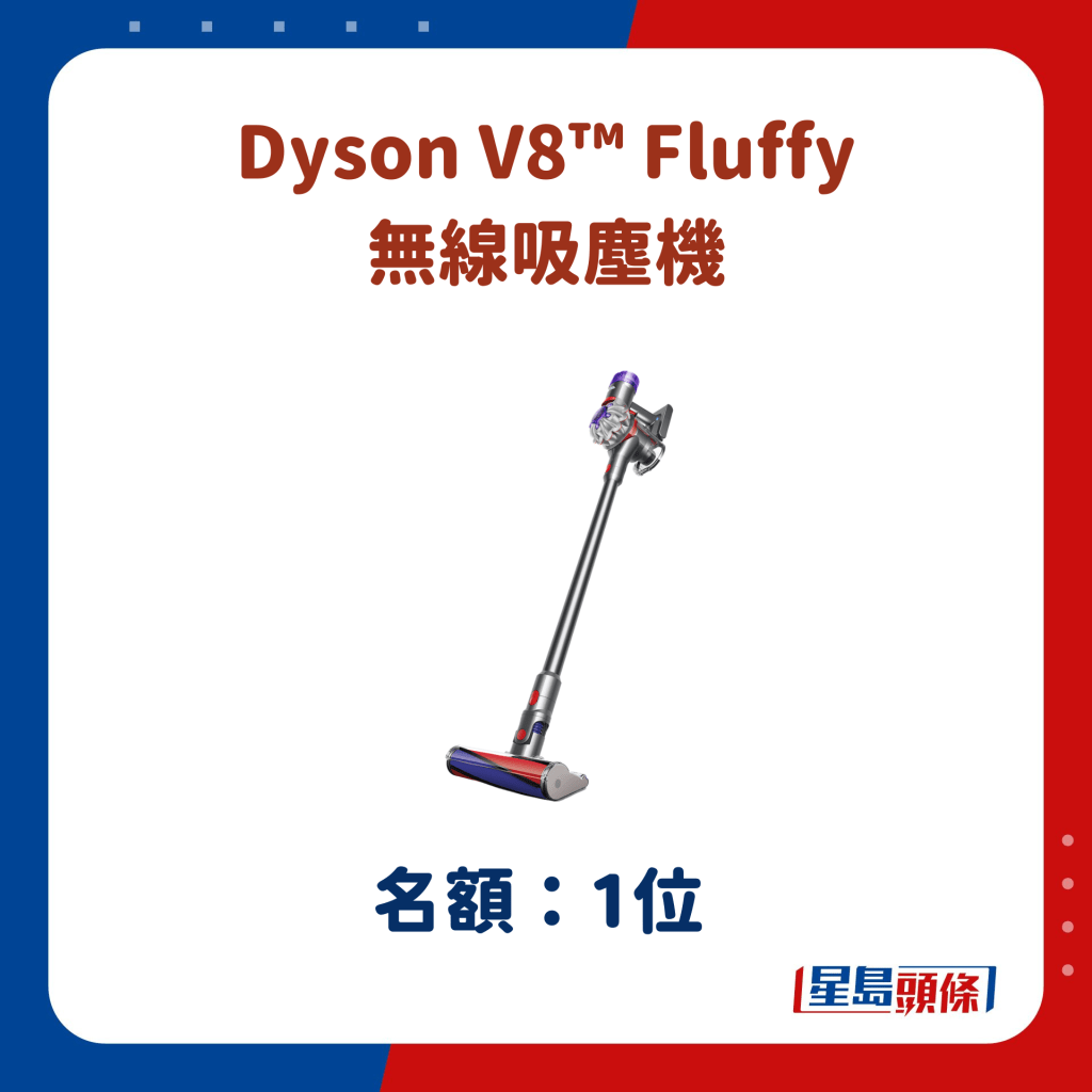 Dyson V8™ Fluffy 無線吸塵機