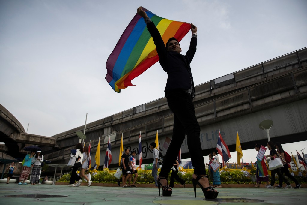 泰国下议院27日大比数通过同性恋婚姻法。路透社