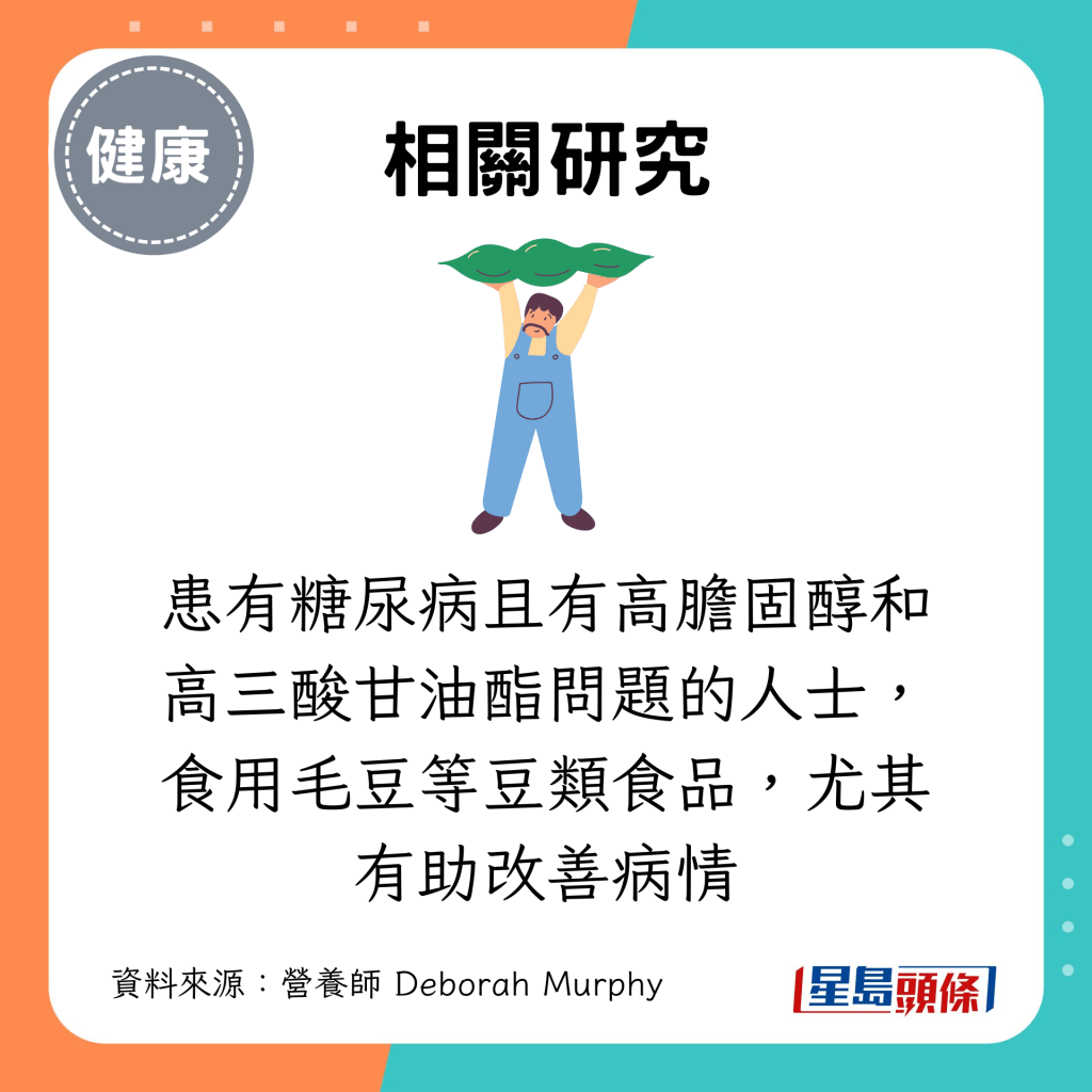 患有糖尿病且有高胆固醇和高三酸甘油酯问题的人士,食用毛豆等豆类食品,尤其有助改善病情 患有糖尿病且有高胆固醇和高三酸甘油酯问题的人士,食用毛豆等豆类食品,尤其有助改善病情