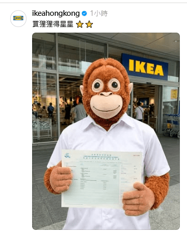 連連鎖傢俬店IKEA(宜家家居)的小編都突入出圖神級「抽水」。(帖文留言截圖) 連連鎖傢俬店IKEA(宜家家居)的小編都突入出圖神級「抽水」。(帖文留言截圖)