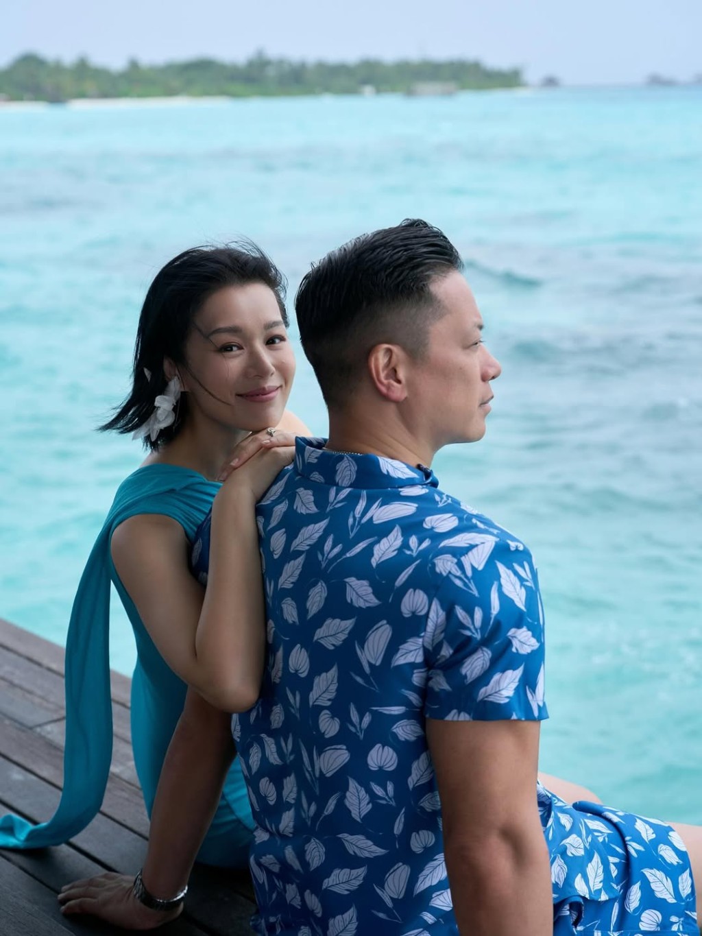 胡杏兒與老公的合照。 胡杏兒與老公的合照。