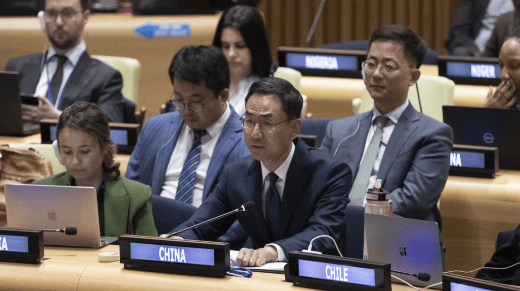 中國常駐聯合國副代表耿爽美東時間25日在聯合國會議上直指日方有關核污水排海的說辭是「自私自利極其不負責任」。