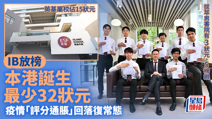 IB放榜|港喜誕32狀元 疫情「評分通脹」回落復常態 英基「大戶」佔近半