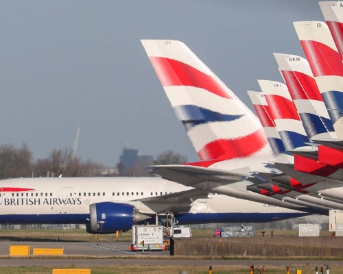 英航1月3日起恢復每日香港往倫敦直航機。AP資料圖片