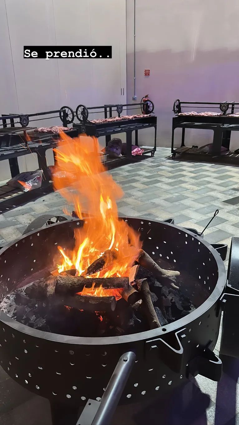 达利亚费高上载起炉照片，准备烧烤。网上图片