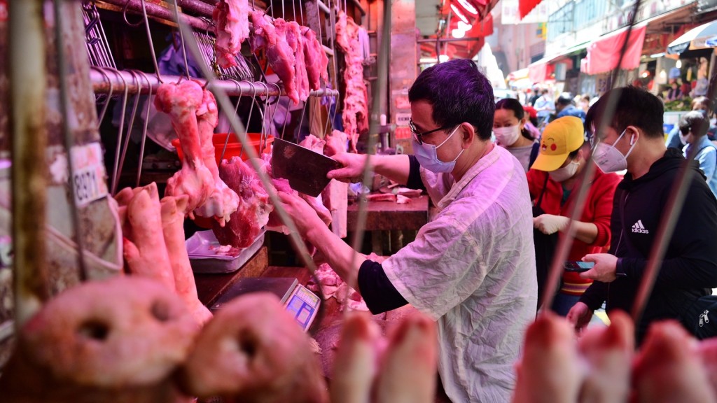 食物環境衞生署傾向在本周二(8日)由內地運送2,000豬隻到港,料可即日供應。資料圖片