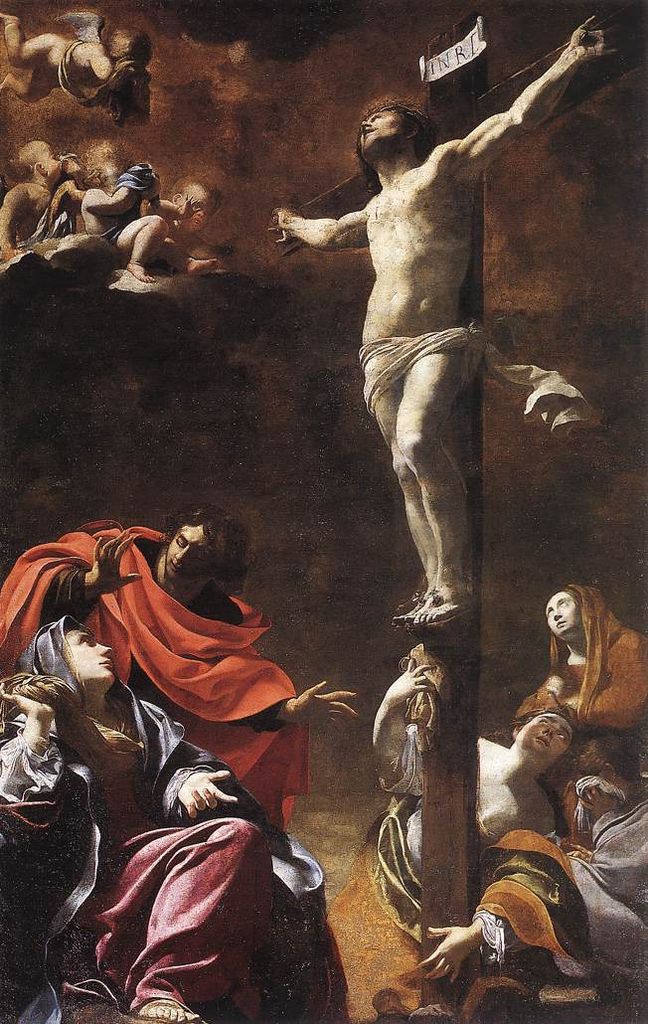 耶稣被钉十字架, Simon Vouet, 1622, 热那亚（维基百科图片）