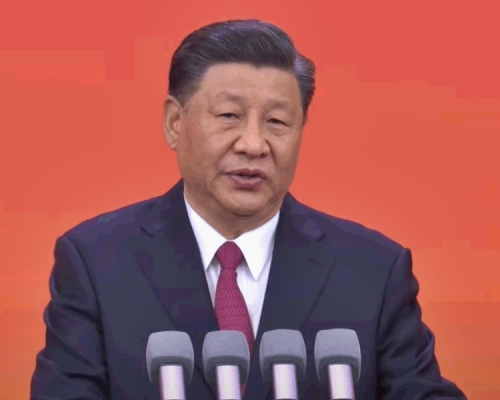 習近平強調中共黨員要「清清白白做人,乾乾淨淨做事」,才會贏得民心。直播截圖