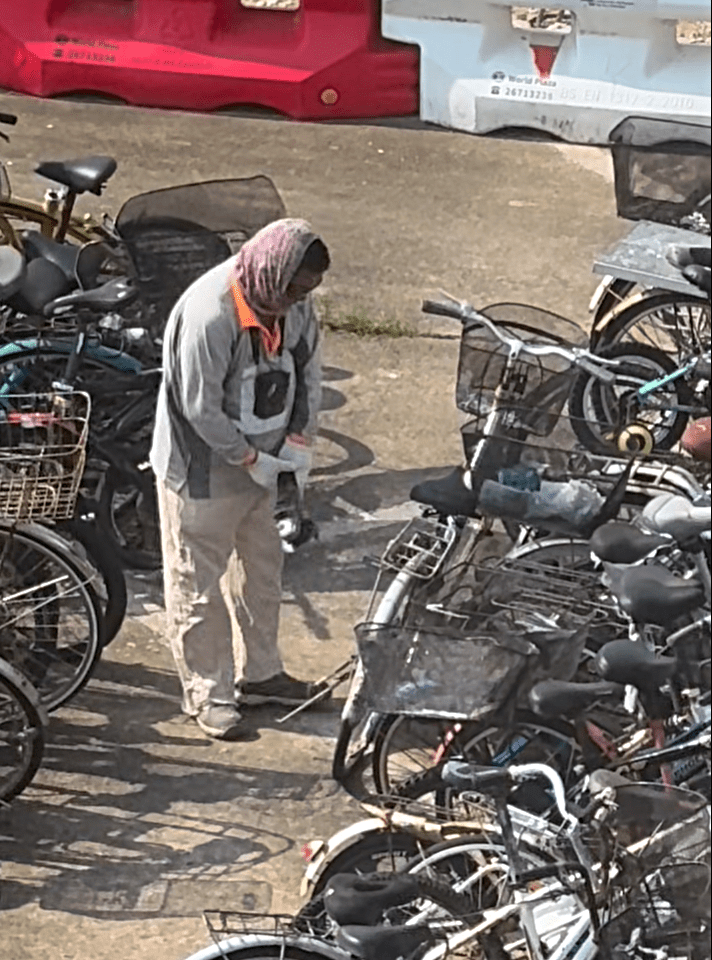 賊人最終鎖定一部單車下手。fb：梅窩人