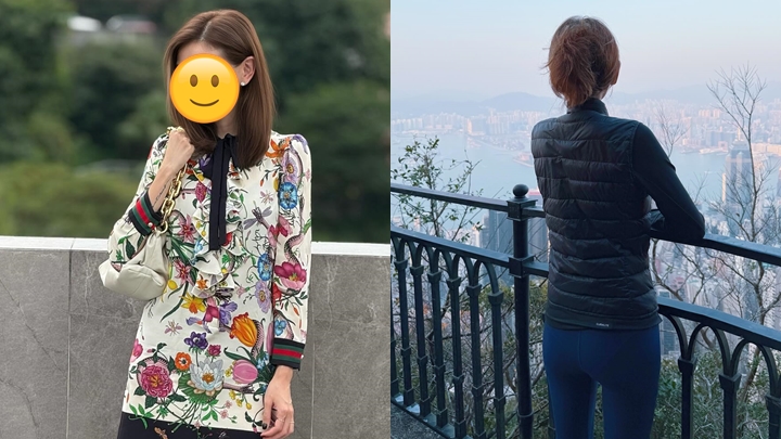 42歲區文詩最新近照，側身薄如紙片嚇親不少網民。