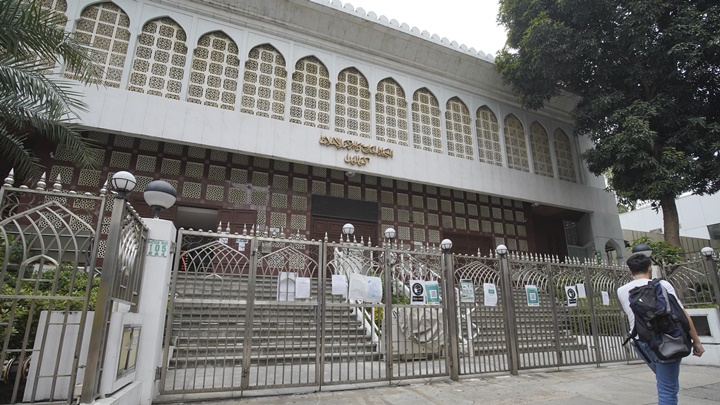 位於尖沙嘴的九龍清真寺將於下周六舉行疫苗接種日。資料圖片