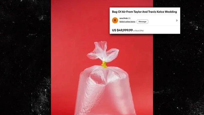 一袋号称“婚礼现场的空气”，开价近5万美元。X@consequence