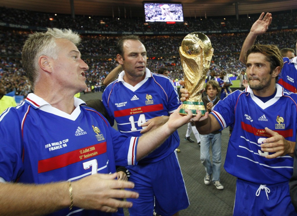 九八世盃法國冠軍成員獲邀出戰決賽撐法國爭冠。REUTERS資料圖片